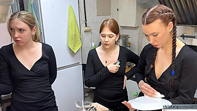 Share These lesbians are working in a cafe. But what they do behind closed doors?