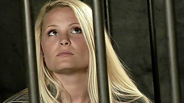 Chained blonde slut endures maledom until the last drops