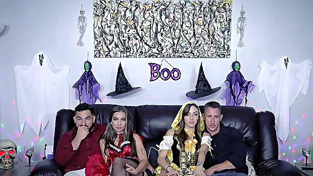 Dani and Bailey seduce Peter in fishnets