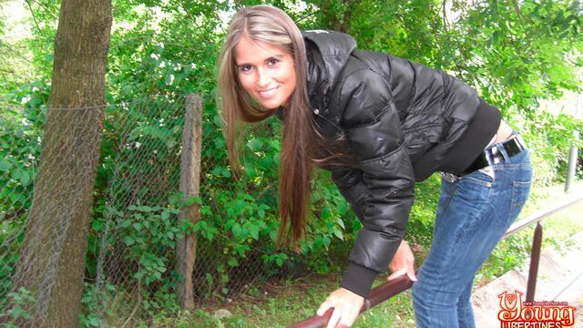 Fake-boobed teen Nessa Devil opened her tight ass for a big dick