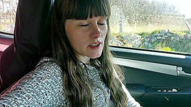 Beautiful Brunette Big Boobs Rides Fake Cock