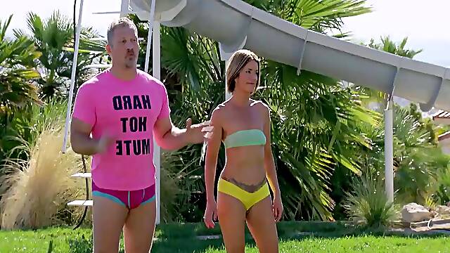 Shy wife lets loose at the swing house