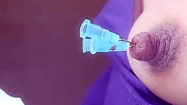 Big nipple needle play