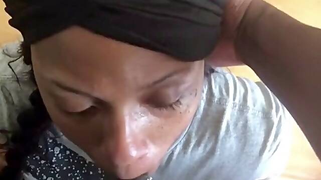 Gagged and swallowed cum