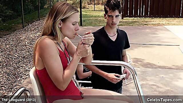 Kristen Bell nude but covered and having sex