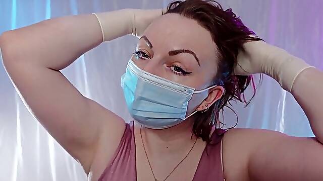 ASMR surgical gloves and mask Arya Grander
