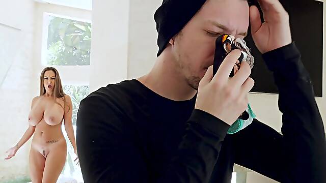 Markus gets caught spying on his busty neighbor