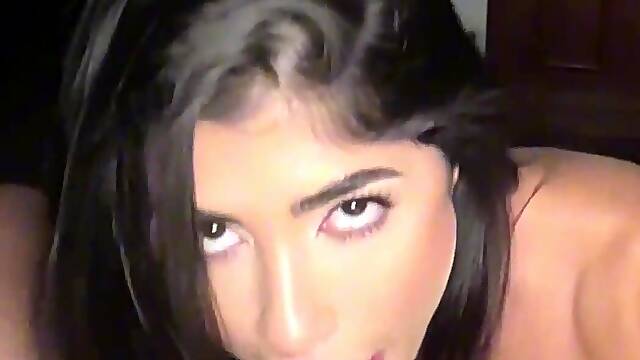 Smallish 18yo Latina Gostosa GAGS on Gargle - Spunk in Throat on Audition