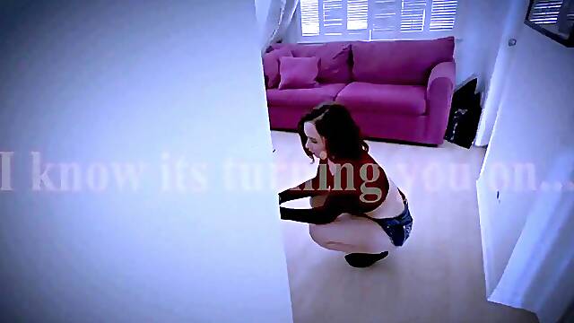 April reid is frequently getting panicked by her asshole of a stepbrother when she is half nude