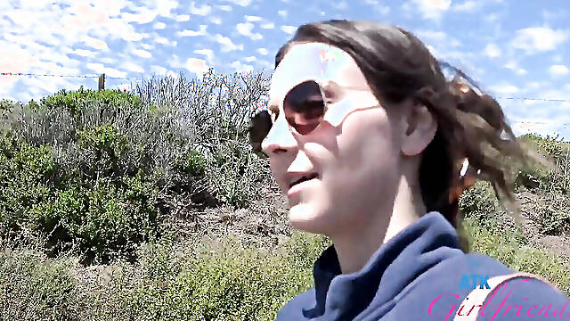GFE Session with Serena Hill getting head on the beach and fucking her from behind POV