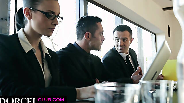 Sexy lawyer Claire Castel satisfies his colleague
