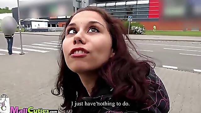 Sexy Czech babe is getting hammered in the shopping mall and enjoying it a lot