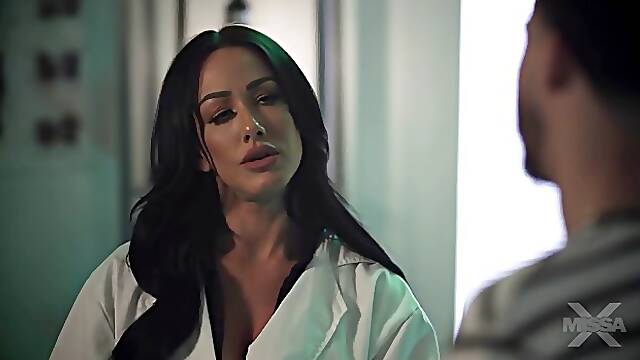 Busty brunette MILF doctor Jennifer White gets fucked by her patient