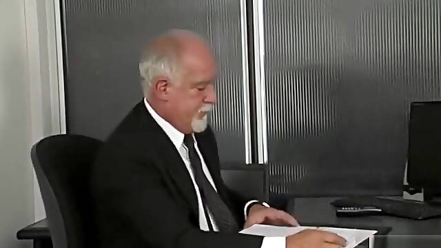 Old man boss fuck his horny secretary