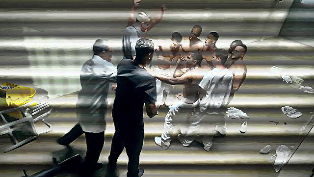 Intense gangbang with many big dicks for Vicki Chase