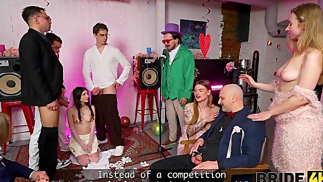 BRIDE4K. A Wedding Fuckfest with one Bride, her Spouse, and 2 of his allies