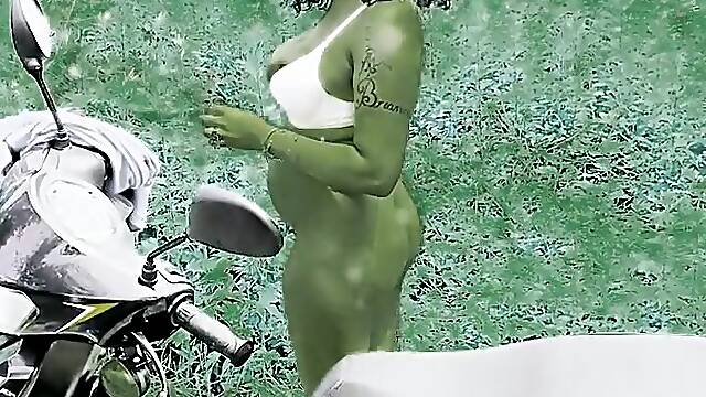 PUBLIC FOREST JUNGLE SNOWING PARODY THIS BABE HULK GREEN EXOTIC ROLE PLAY