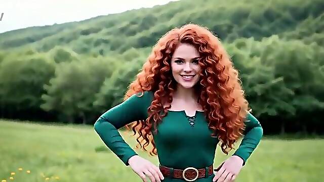 Merida Brave - Redheaded Princess Wrecked & Filled (AI)