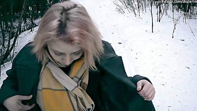 Fucked a nymphomaniac in Her wild Mouth in the Forest