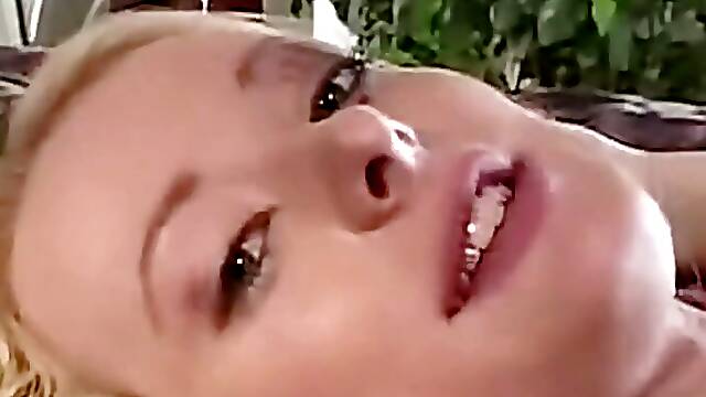 A guy anal fucks a cute blonde who dirty talks to him