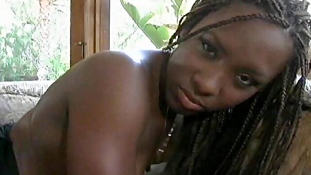 Cute Ebony From France Riding BBC in Cowgirl