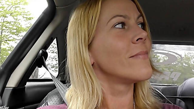 German Blonde Miley Weasel Assfucked in the Parkinglot