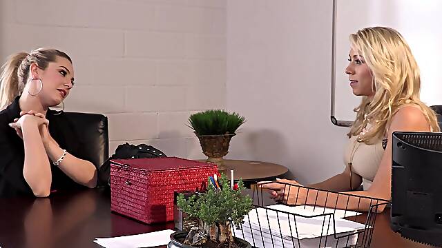 Two sexy girls Morgan and Dahlia Sky in pantyhose sex